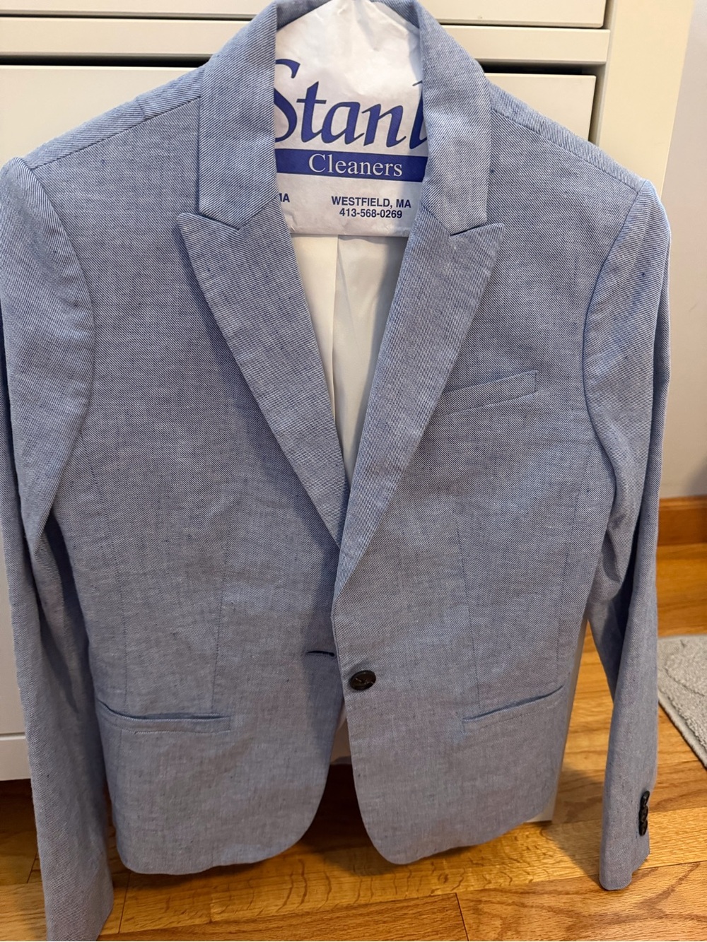 Banana Republic Light Blue Linen classic fit Blazer
